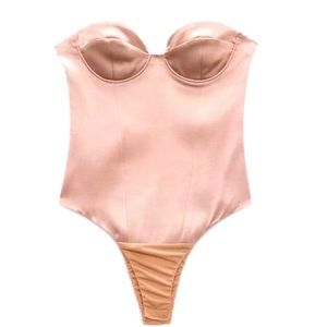 NWT Zara Satin Bustier bodysuit